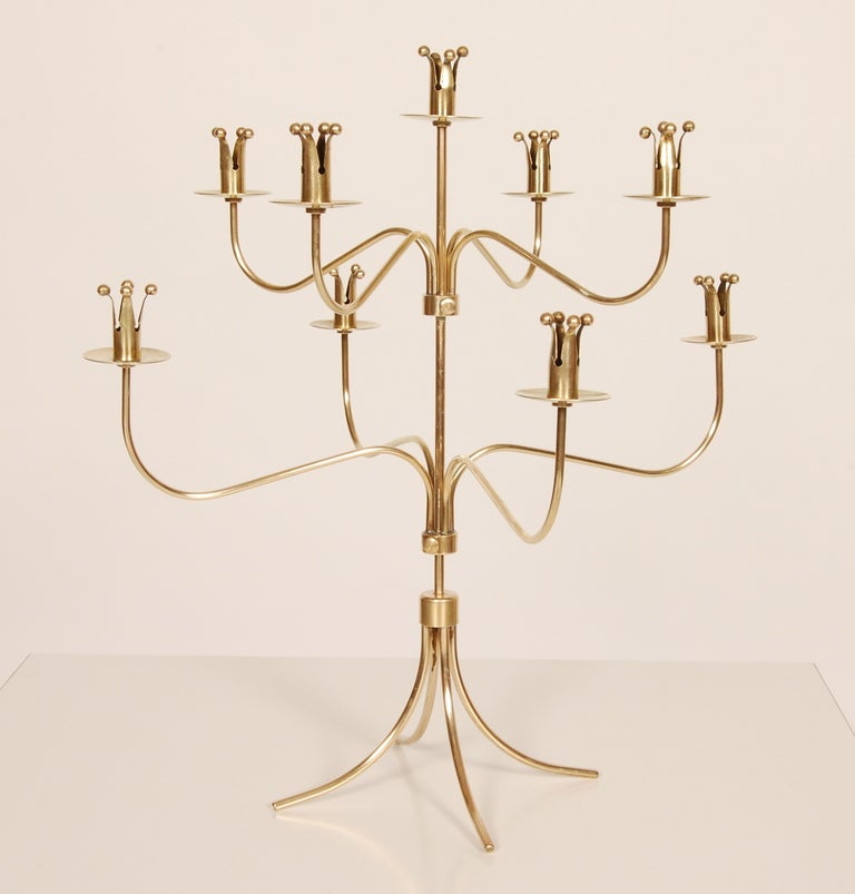Swedish Brass Candelabra at 1stdibs