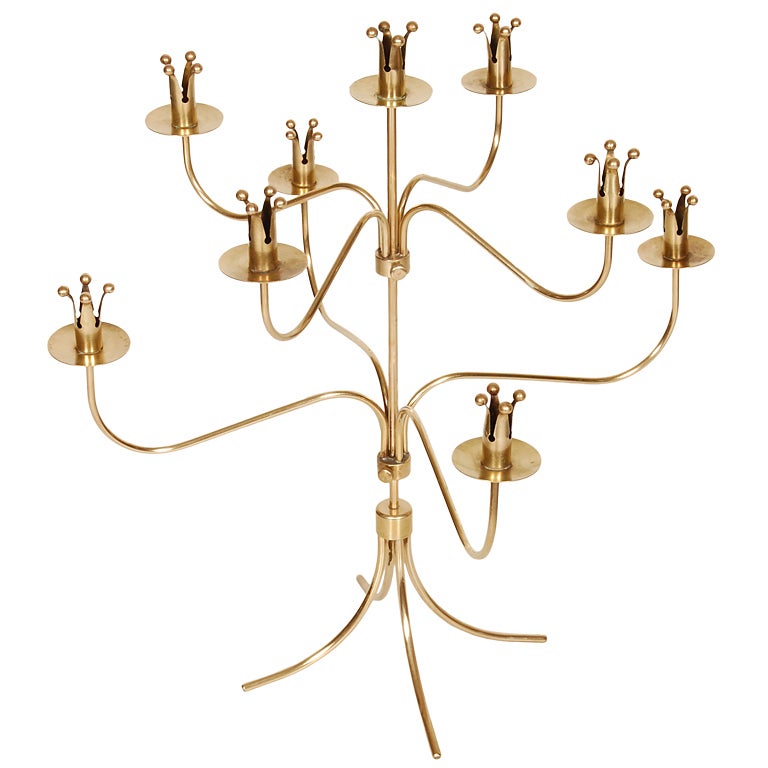 Swedish Brass Candelabra at 1stDibs