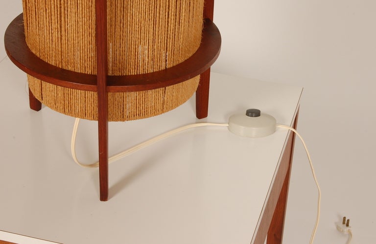 Teak Danish String Lamp