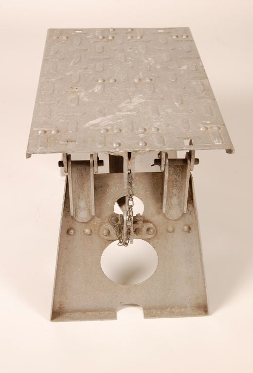 20th Century Aluminum Folding Airplane Step Stool