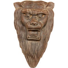 Metal Lions Head Architectural Element