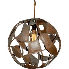 Vintage Abstract Hanging Light Sculpture
