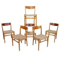 6 Swedish Modern Dining Chairs