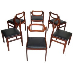 Danish Rosewood Dining Chairs by Uldum