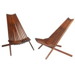 Folding Wooden Lounge Chairs