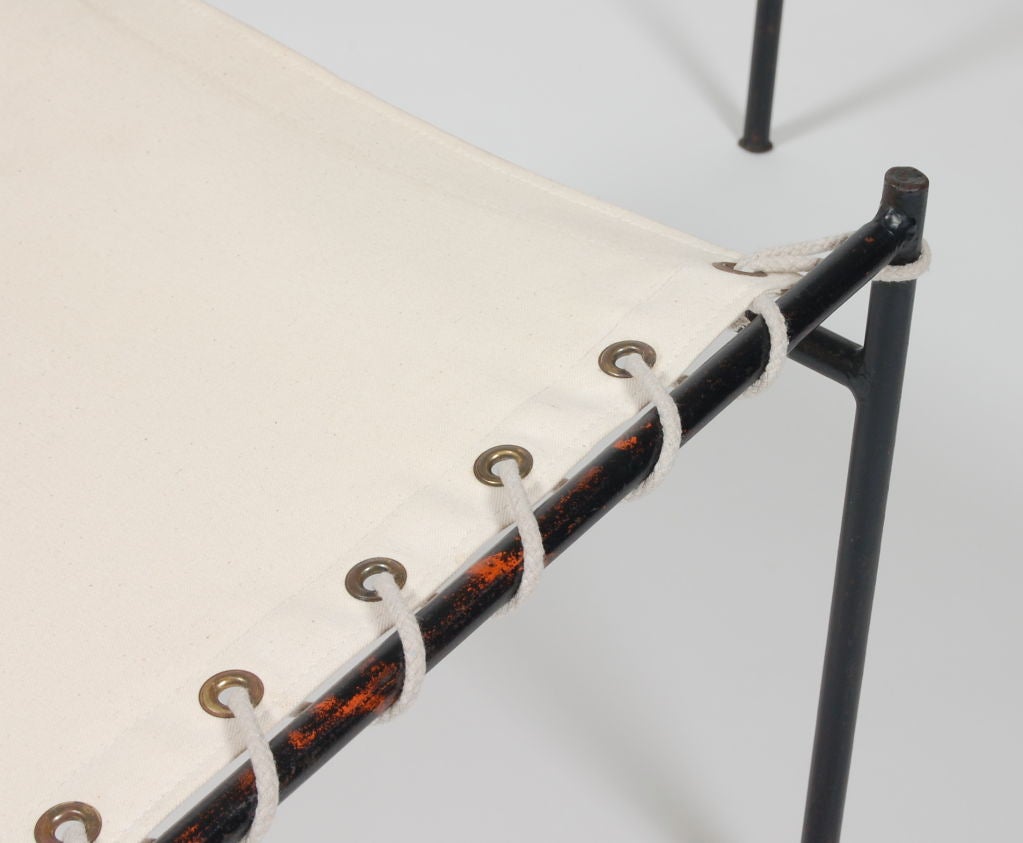 Robert Lewis Patio Chairs and Ottoman at 1stDibs