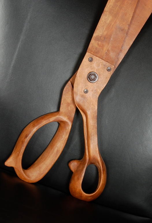 large wooden scissors wall decor