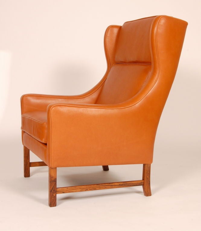 Danish Rosewood Wingback Chair