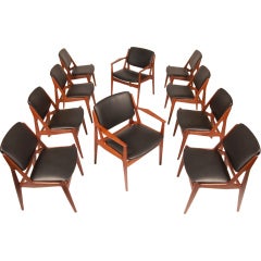10 Arne Vodder Dining Chairs