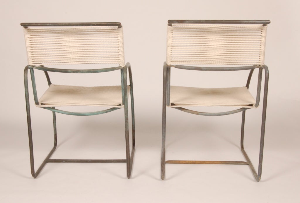 American Bronze & Cord Kip Stewart Patio Chairs