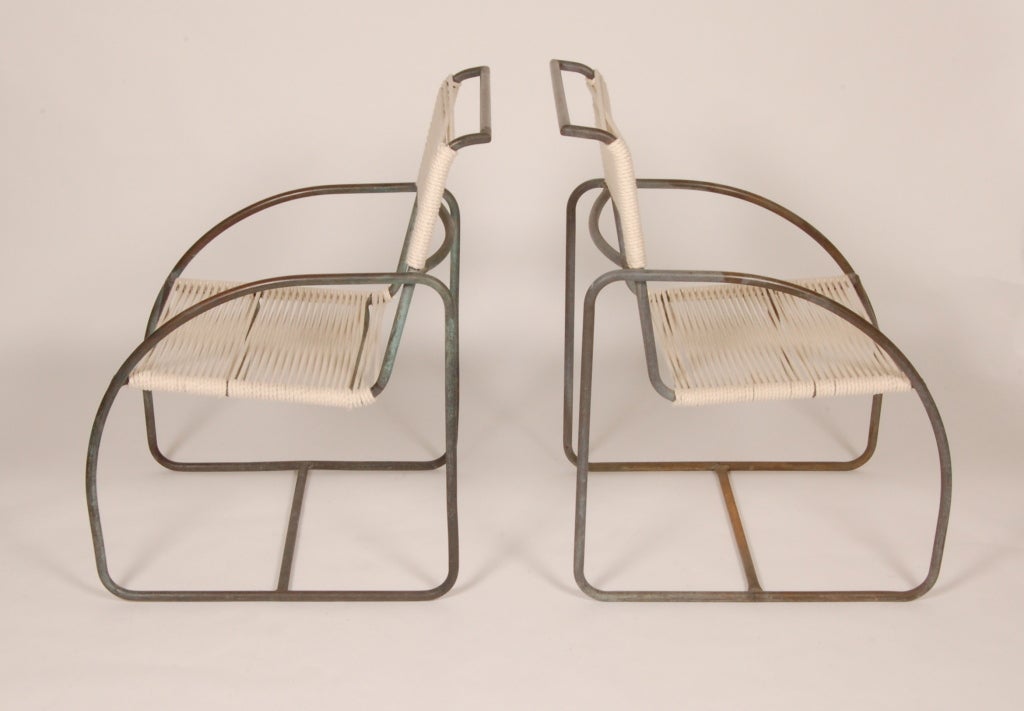 Bronze & Cord Kip Stewart Patio Chairs 4