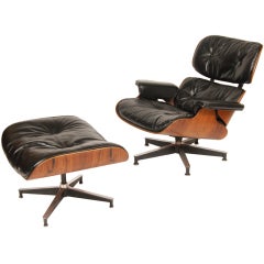 1960s Rosewood  Eames Lounge and Ottoman