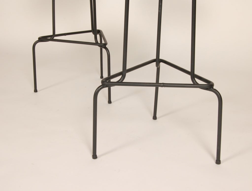 Mid-20th Century Wrought Iron Bar Stools