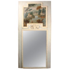 Provincial Louis XVI Trumeau Mirror 5