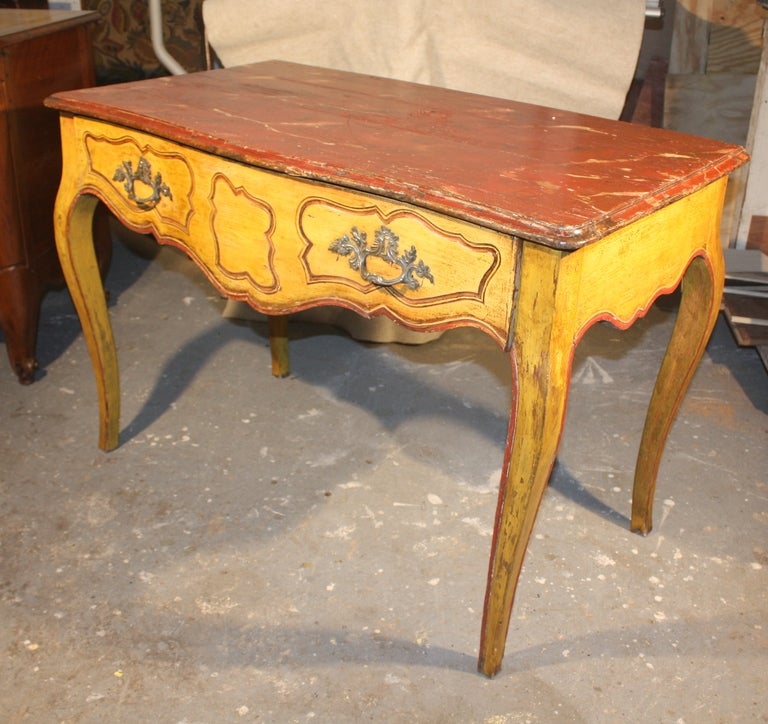 18th Century and Earlier Louis XV Period Painted Console Table
