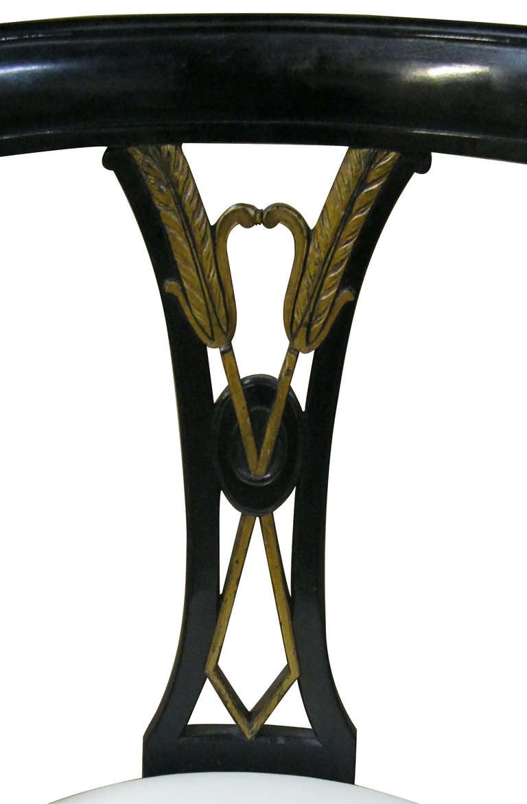 Mid-20th Century Set of Six Art Deco Style Dining Chairs