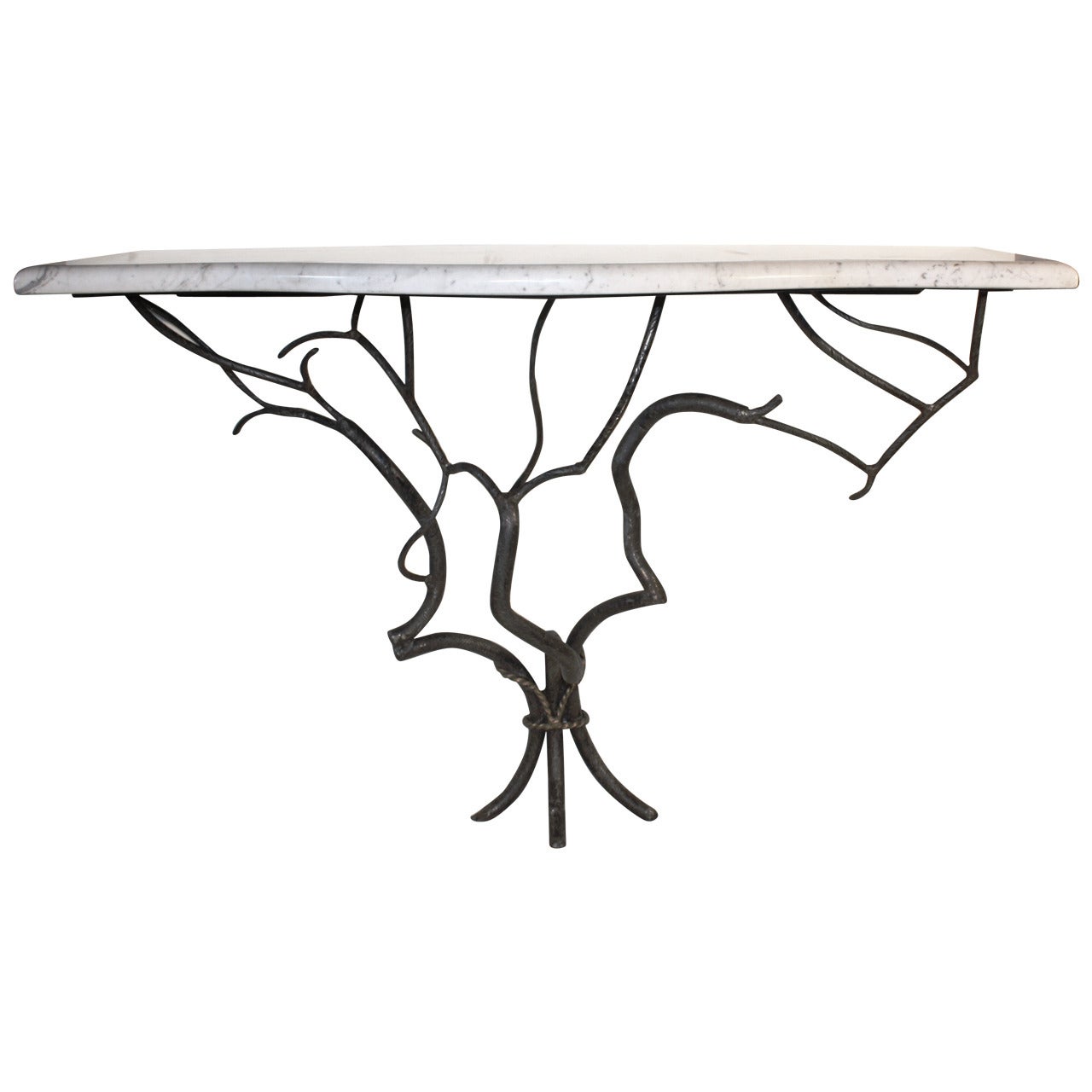 Wrought Iron "Branches" Console Table