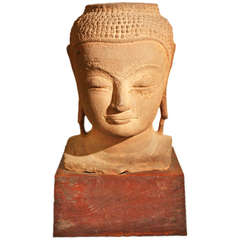 Thai Buddha Head, 18h Century