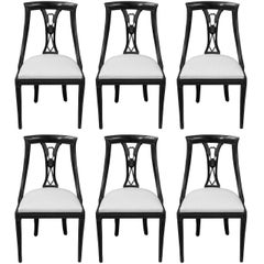 Set of Six Art Deco Style Dining Chairs