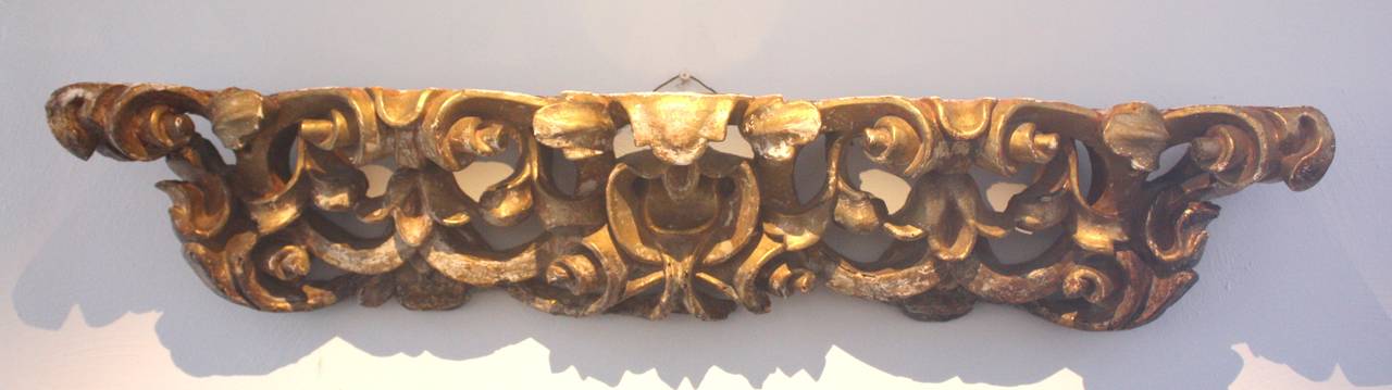 18th Century Italian Giltwood Architectural Fragment