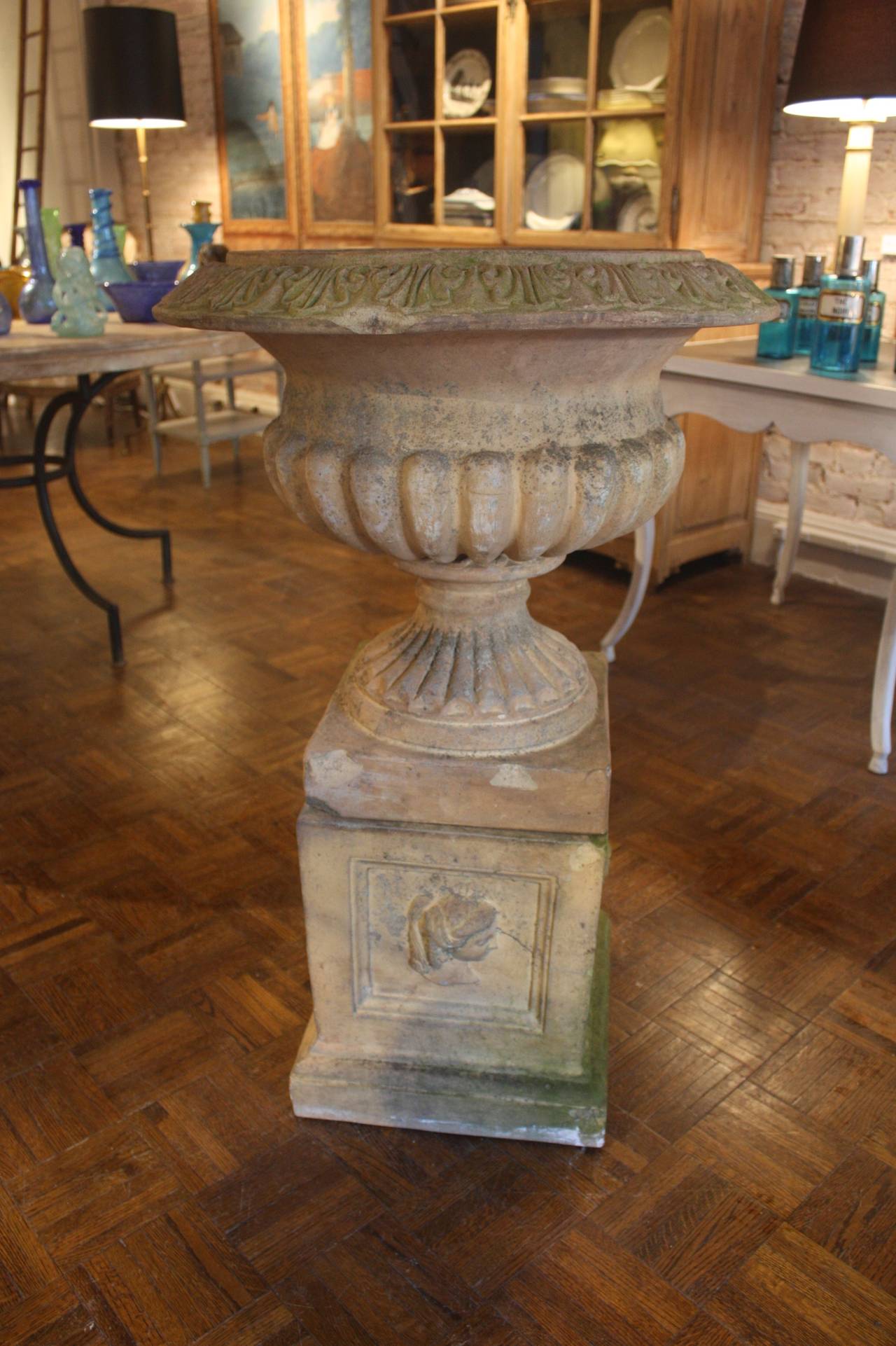 Neoclassical Revival 19th Century Terracotta Garden Urn