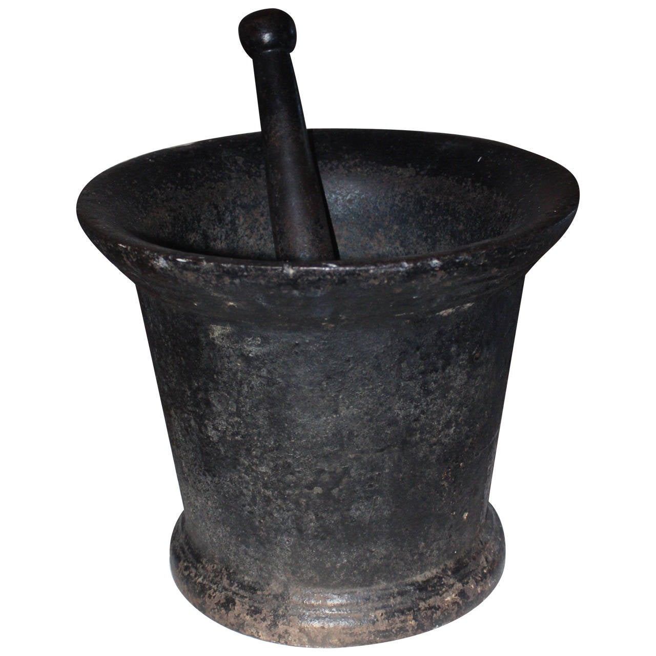 Large 19th Century Cast Iron Mortar and Pestle at 1stDibs | cast iron mortar  and pestle antique, antique cast iron mortar and pestle, large cast iron  mortar and pestle