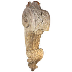 Large 19th Century Carved Oak Corbel