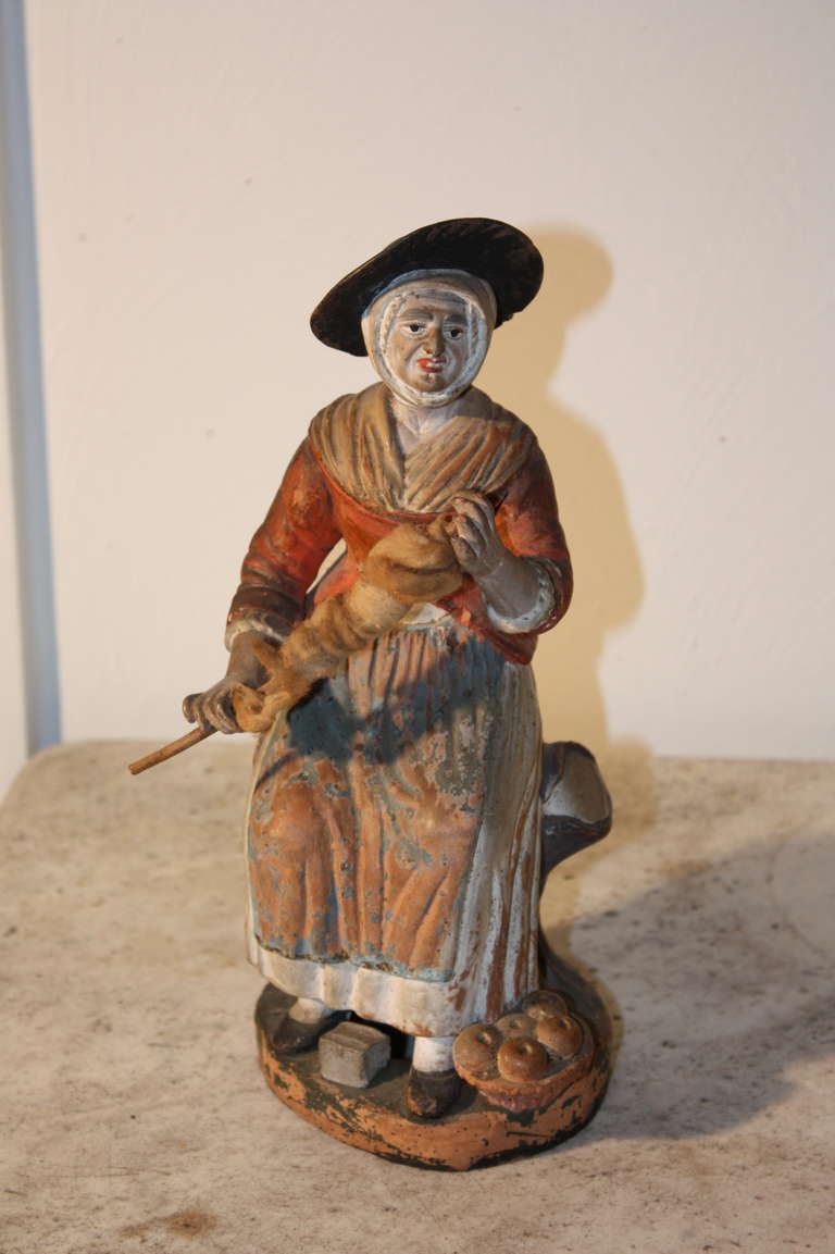 Pair of Early 19th Century French Terra Cotta Figures 1