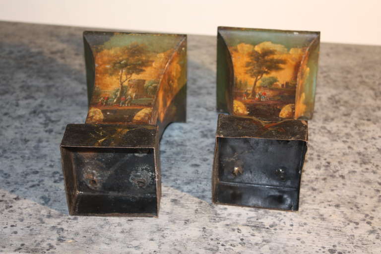 19th Century Pair of French Empire Period Tole Planters