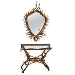 Fabulous "Antler" Console and Mirror