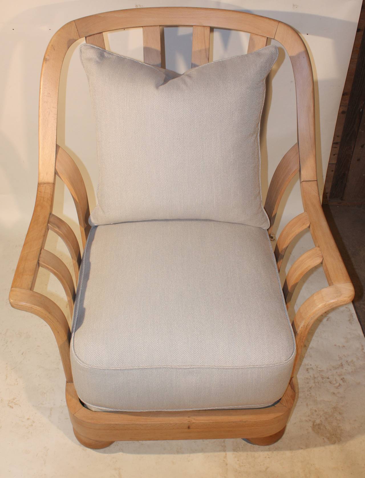 Overstuffed Italian Lounge Chair, circa 1930 In Excellent Condition In Doylestown, PA