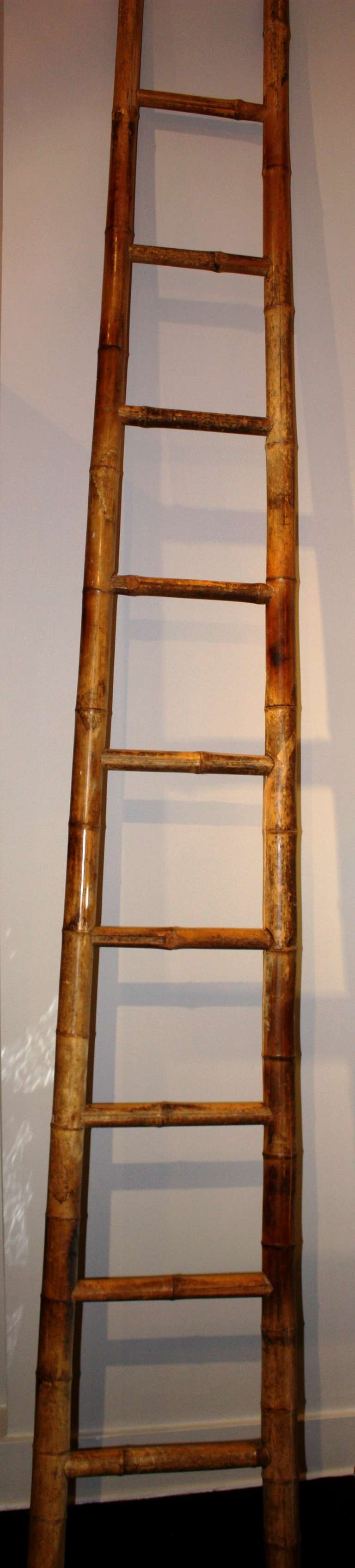 A 10' tall Chinese bamboo ladder, great for displaying fabrics etc.