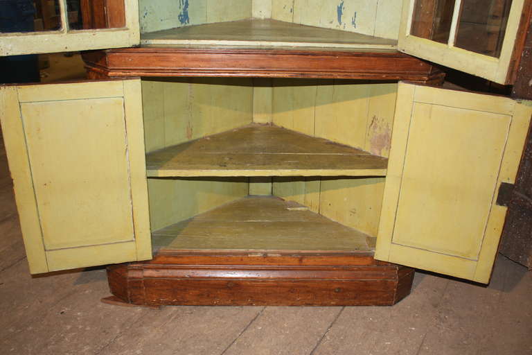 American Pine Corner Cabinet, 18th Century 1