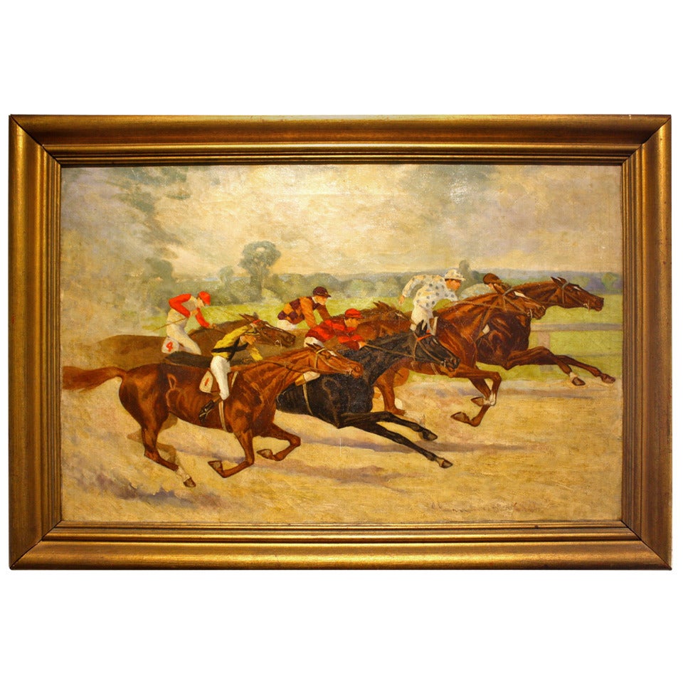 1920's American Horse Race Painting