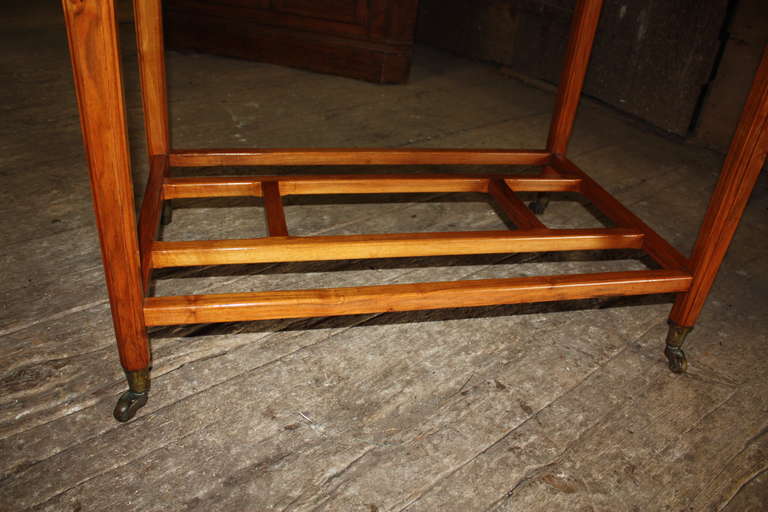 Austrian 1940s Blonde Walnut Serving Cart