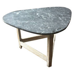 Free Form Modernist Table with Stone Top