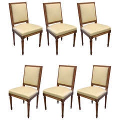 Set Of 6 Louis XVI Style Dining Chairs
