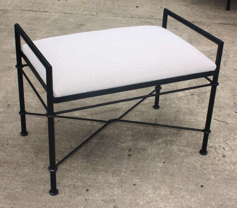 French Pair of Tubular Steel Benches