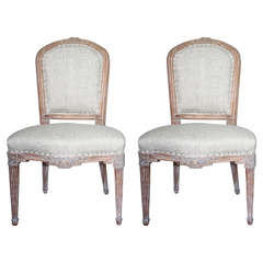Pair of Louis XVI Side Chairs, 18th Century