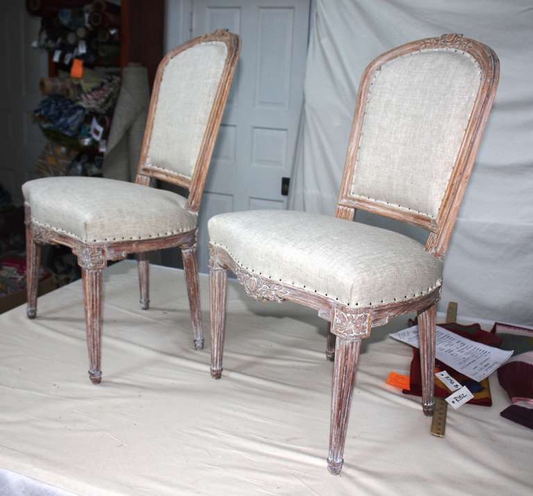 Pair of Louis XVI Side Chairs, 18th Century 1