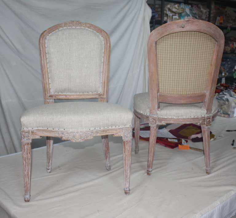 Pair of Louis XVI Side Chairs, 18th Century 2
