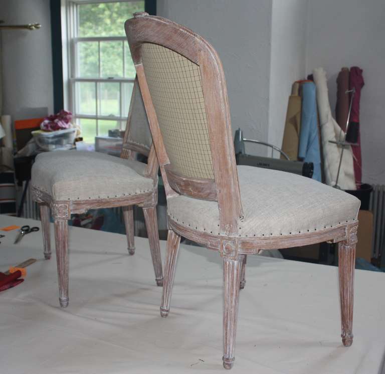 Pair of Louis XVI Side Chairs, 18th Century 3