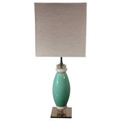 Custom Lamp In Glass, Stone and Lucite 8