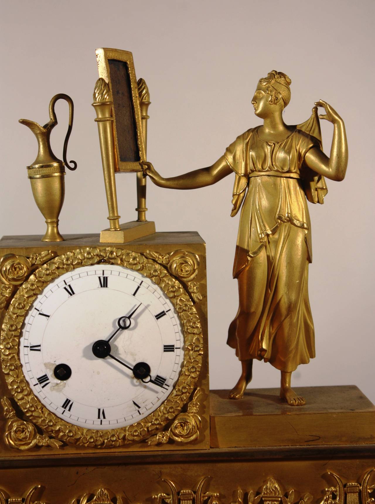 French Empire Figural Mantel Clock 1