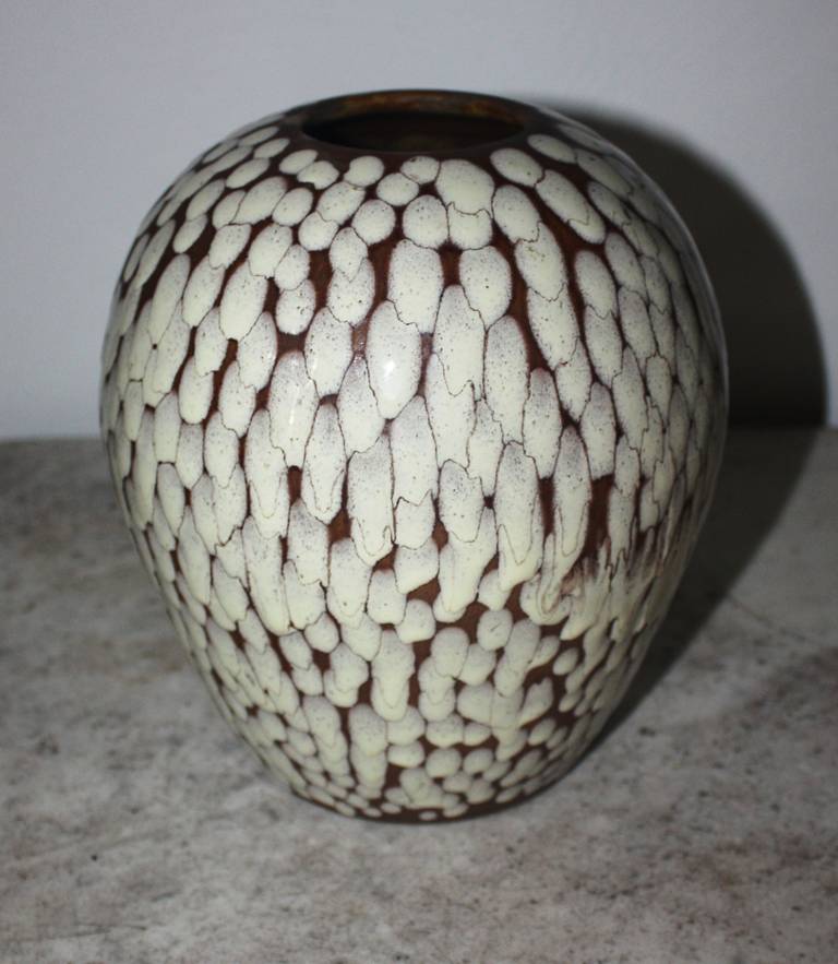French Art Deco Pottery Vase by Alfred Renoleau