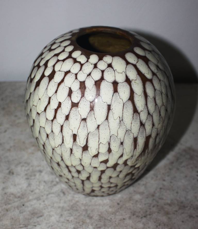 Art Deco Pottery Vase by Alfred Renoleau
