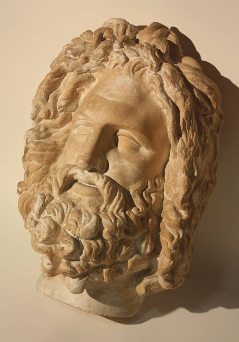 Large Scale Plaster Bust of Zeus