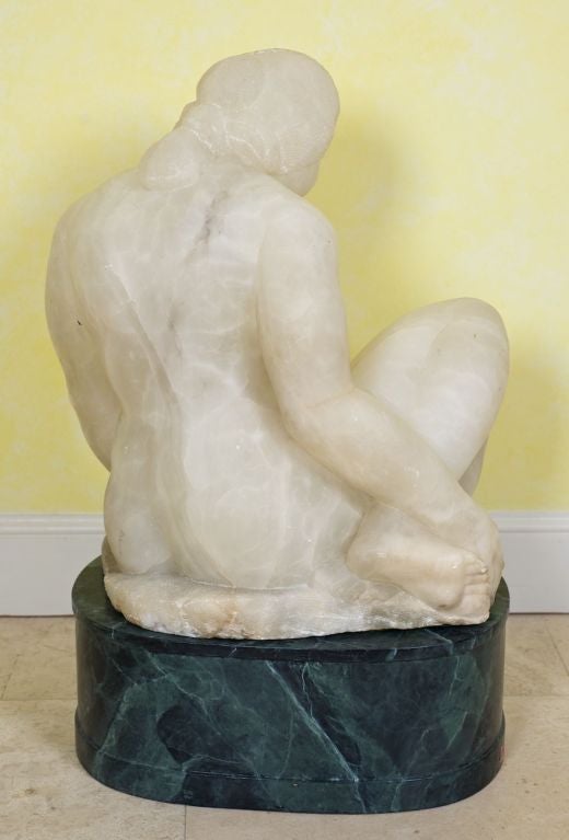 Art Deco Alabaster Sculpture, After William Zorach