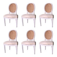 Set Of 6 Louis XVI Dining Chairs