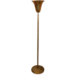 French Art-Deco Torchiere In Brass